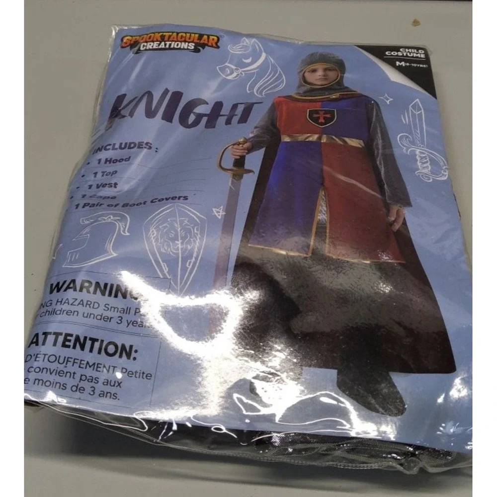 Spooktacular Creations Kids Halloween Costume Medieval Knight Outfit 8-10 Years